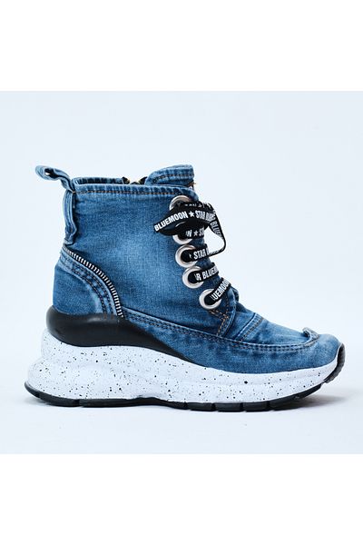 StarBlueMooN Women's Denim Boots Orthopedic Sole