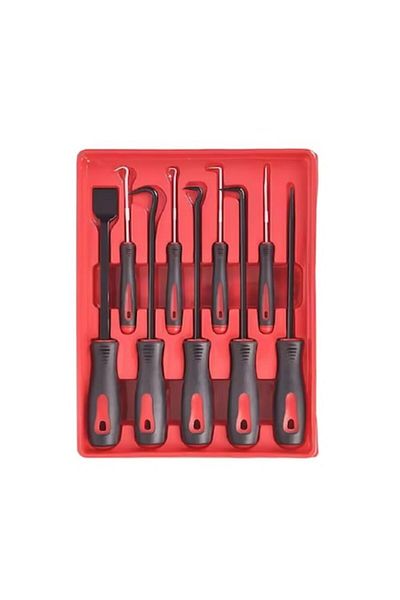 Globalport Retail Set of 9 extractor hooks for car gaskets, steel