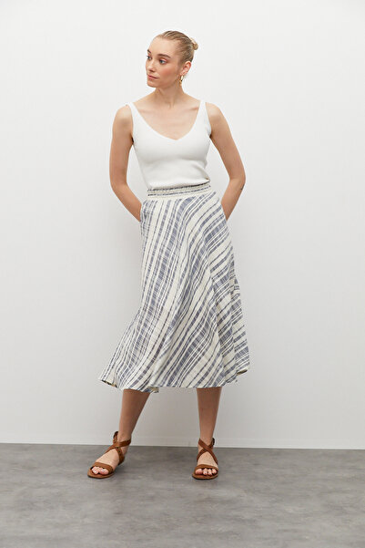 urban focus Desenli Midi Boy Etek