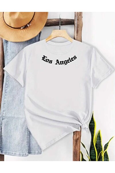 TekTarzz Μοντέρνο μπλουζάκι Unisex Los Angeles με λεπτομέρεια σχεδίασης εκτύπ...