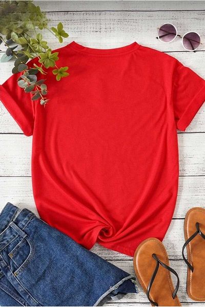 TekTarzz Unisex Los Angeles Trendy Tshirt with Collar Detail and Print Design