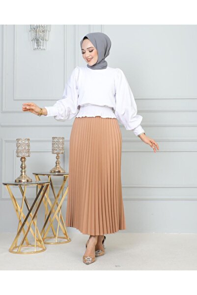 Famelin Piliseli Etek 95cm