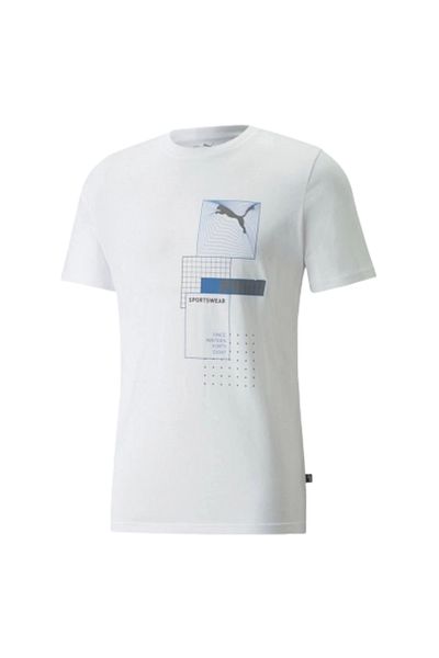Puma Tricou grafic reflectorizant Puma alb