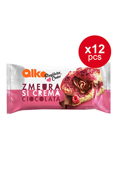 ALKA KURUYEMİŞ Alka Zmeură, Vanilie, Cremă de Ciocolată, 330 G X12 buc