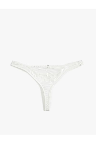 Koton Bridal String Panties with Window Detail on the Back and Stone Detail