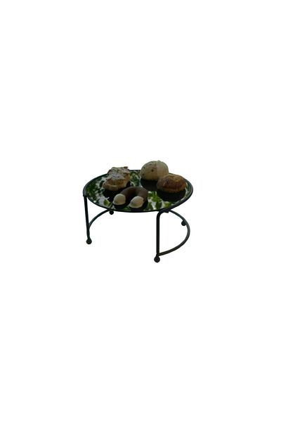 Edora Home Black Small Size Presentation Stand Metal Gift Decoration Treat / Black Plexiglass / Stainless