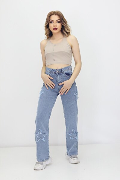 The Velavois Women's 4 Star Detailed Jeans