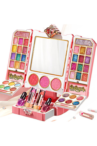 WePro Store Trusă de machiaj pentru copii cu sunete, lumini și oglindă, desig...