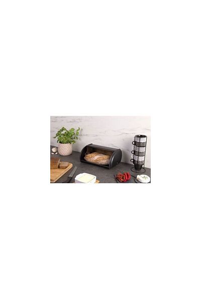 5 five simply smart Black Pain bread box, metallic, 36 x 24 x 15 cm