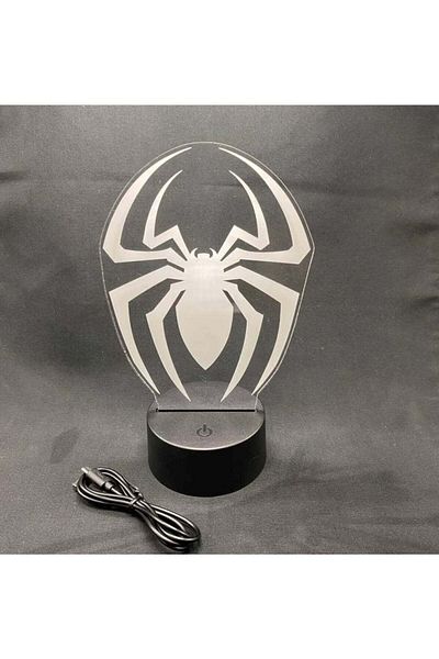 SPIDERMAN Creative Spiderman LED Lamp for Kids and Teens Yellow
