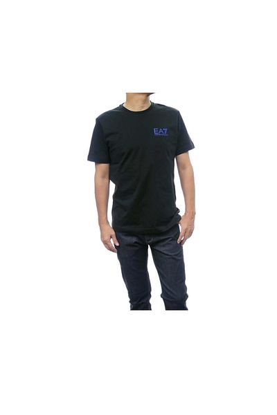 EA7 T-Shirt Manica Corta Cotone Logo Oversize Flock - Train