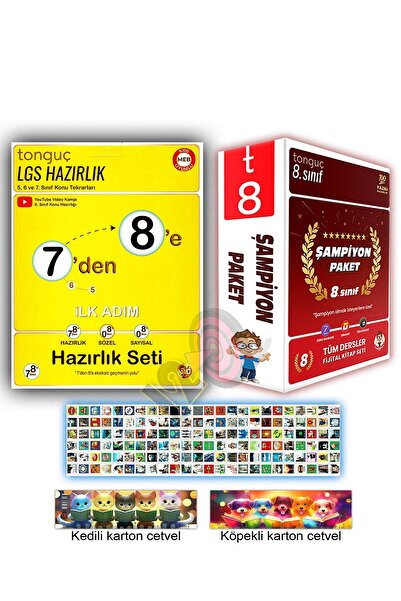 Tonguç Yayınları 7'den 8'e Hazırlık Yaz Tatili Seti 8. Sınıf Şampiyon Paketi