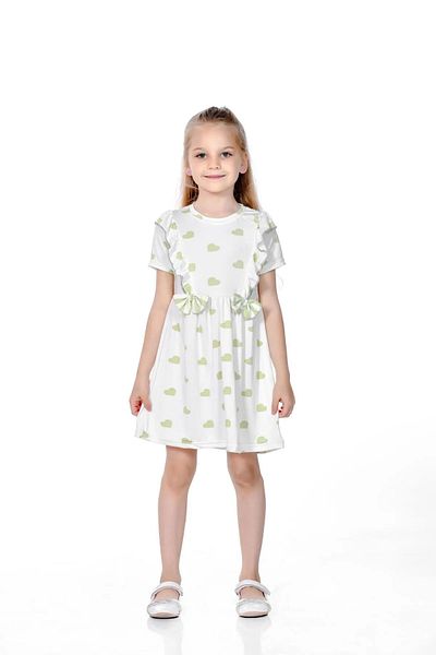 ışıl kids Rochie de vară pentru fetiță, cu model de inimă, cu detaliu de fundă