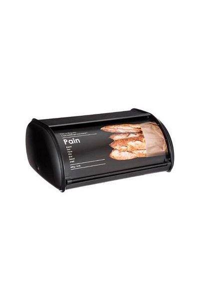 5 five simply smart Black Pain bread box, metallic, 36 x 24 x 15 cm