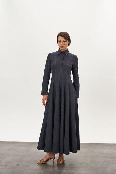 Mevra Piece Denim Dress Dark Blue