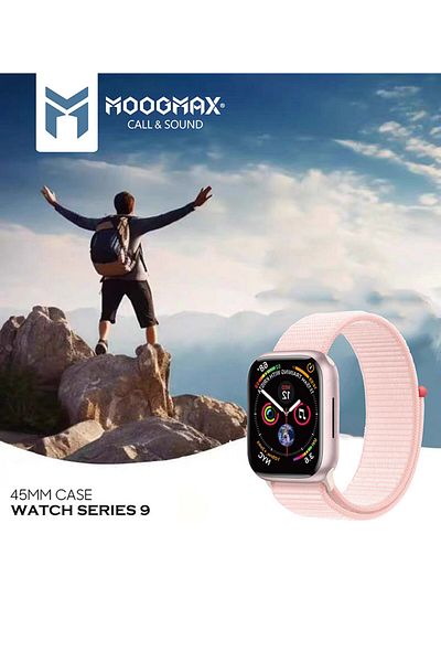 MOOGMAX Series 9 smartwatch is water-resistant, has a high-resolution display, and a battery life of up to 10 days. It supports all notifications.