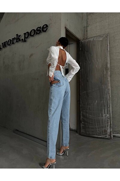 DENİKK TREND ÖZEL TASARIM BOL PAÇA RAHAT KALIP DENİM JEAN PALAZO BAGGY PANTOLON 30