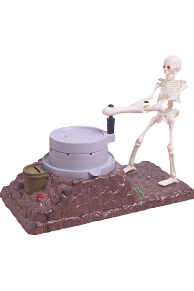 teknom İskelet kumbara hareketli sesli parayı atınça çalışan değirmen kumbara...