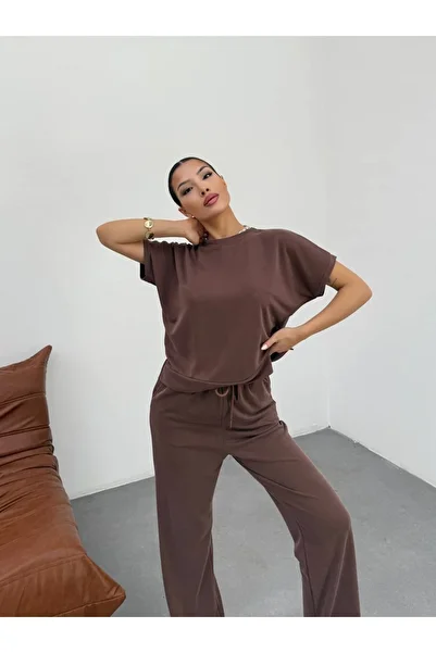 meirah butik Modal Pike Bottom Top 2 Piece Tracksuit Set