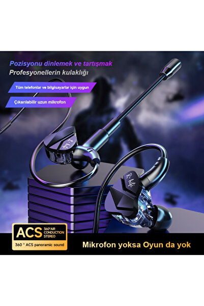 Xrades R Life Kulak içi Mikrofonlu Mobil Pubg Kulaklığı Type C Girişi