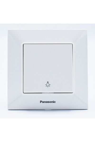 PANASONIC Push button, 10A, IP20, White, Panasonic Arkedia Slim