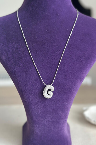 Modacaprea قلادة حرف حجرية من الفولاذ - 45 سم |   قلادة نسائية من الفولاذ الم...