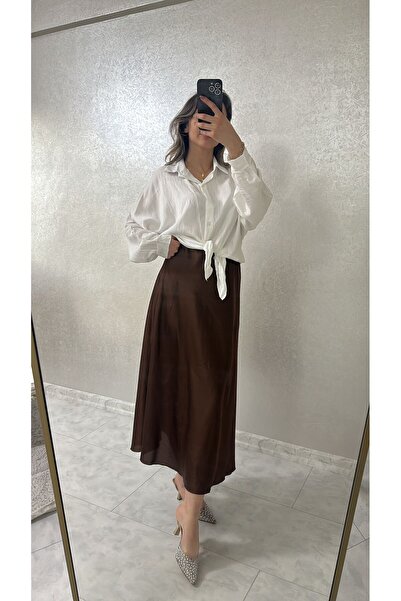 Viskosa White Button Tie-Up Shirt, Comfortable Stylish Classic Collar Cotton Casual Oversize Women's Blouse