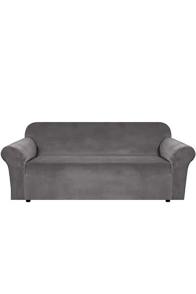 OEM Universal cover for standard 3-seater sofa, imitation velvet, GREY color