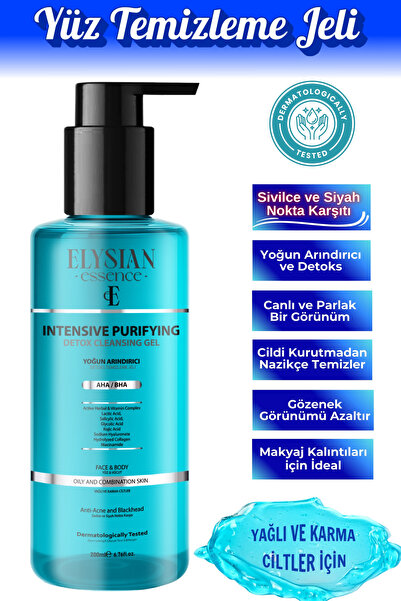 Elysian Essence Yoğun Arındırıcı Detoks Yüz Temizleme Jeli - Akne Ve Siyah No...
