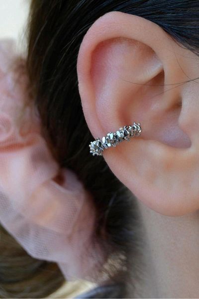 Sacce Scarves&Accessories Sparkling Earcuff Compression Cartilage Earring Without Hole