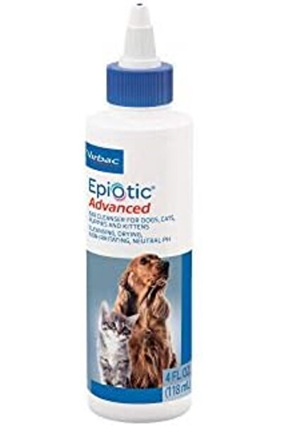 Virbac EpiOtic Advanced Ear Cleanser For Dogs and Cats (All Sizes) White 4 oz