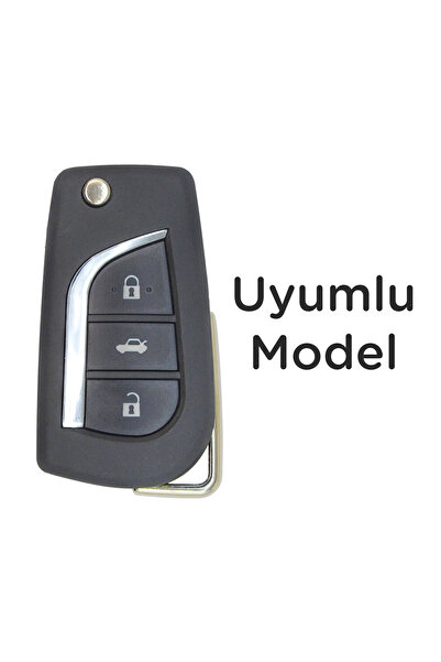 Mavi Keys Husă Nano pentru telecomandă cu cheie din silicon cu 3 butoane compatibilă cu Toyota Corolla Auris Yaris Verso, verde