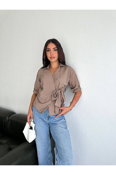 Noa Noa Ленена риза с вратовръзка
