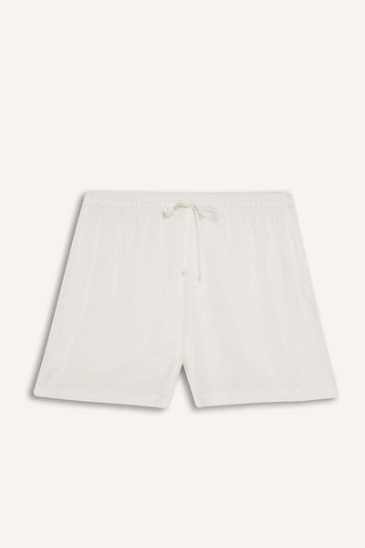 DeFacto New Season Regular Stretch Waist Pocket Linen Blend White Shorts