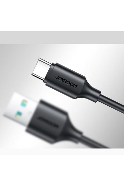 REDz Accessories Cablu USB la tip C de 2 m, compatibil cu iPhone 15/16 și Android, Joyroom S-A9, transfer de date, negru