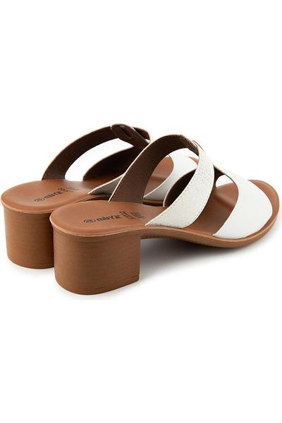 Muya Ceria Anatomical Sole Heeled Women's Slippers White