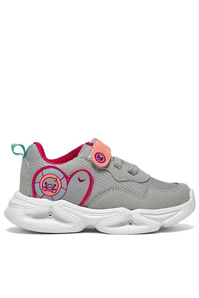 Elit 441 Gray Light Velcro Baby Girl Shoes
