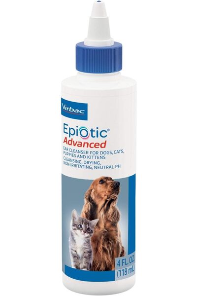 Virbac EpiOtic Advanced Ear Cleanser For Dogs and Cats (All Sizes) White 4 oz
