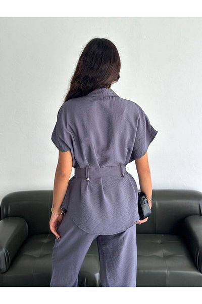 Noa Noa Rivet Detailed Shirt Pants Set