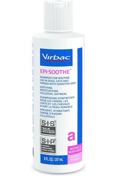 Virbac Epi-Soothe Pet Shampoo For Dogs, Cats & Horses (8 oz) - For Dry or Sensitive Skin
