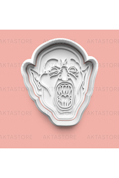 AKTASTORE قالب كوكيز على شكل وجه مخيف وقالب عجينة السكر