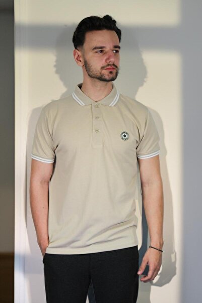 PARAGOOSE Tricou Polo HAND cu maneca scurta pentru Barbati BEJ DESCHIS