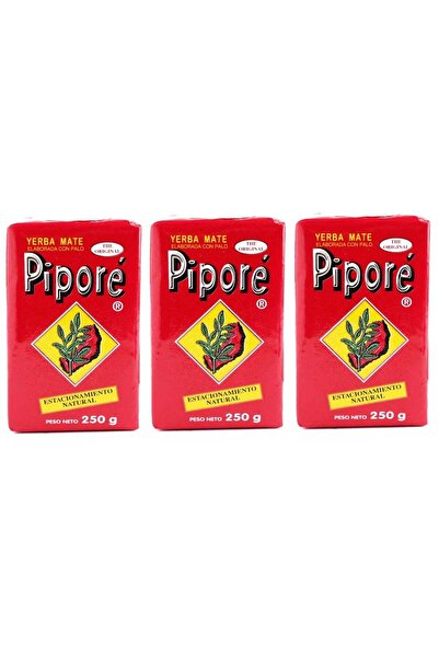 PİPORE عبوة بيبور مكونة من 3 قطع يربا ماتي إلابورادا كون بالو - 3x250 جم