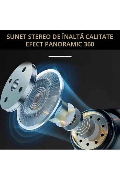 Tws Căști audio wireless Rohs® Bluetooth 5.0, carcasă magnetică cu control tactil wireless, impermeabilă