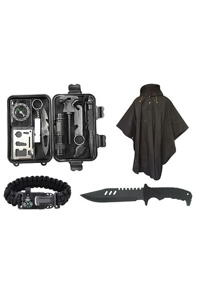 OEM Viking 15 in 1 Survival Kit, multifunctional, black