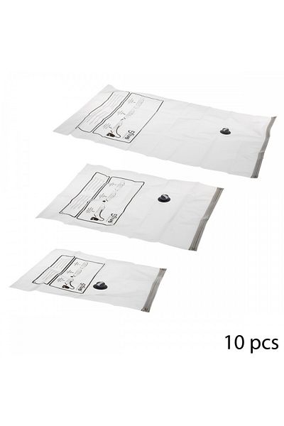 5 five simply smart Set of 10 5Five vacuum bags, polypropylene, transparent