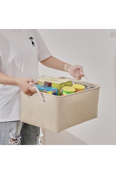NEXIFY Collapsible Rectangular Storage Basket with Handles, Storage Bins Organizer Basket Used for Org