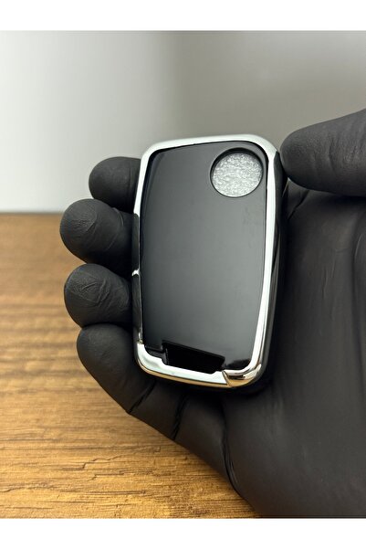 Mavi Keys Pentru Volkswagen Passat Skoda Oktavia Superb Seat Smart Husa de protectie cheie din silicon cu 3 butoane Negru Argintiu