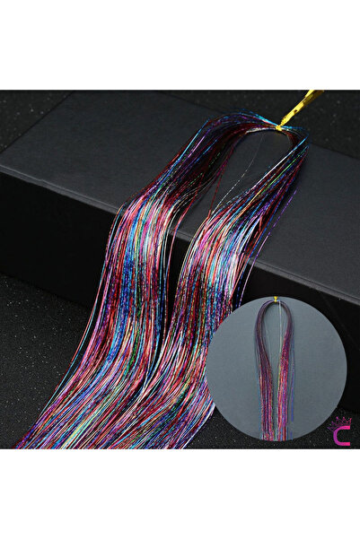 Cinderella Mixed Color Hair Tinsel Hair Glitter 120cm - Glitter Hair Accessor...