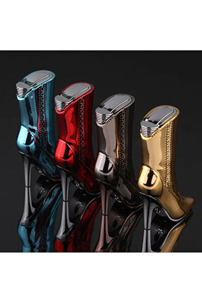 Bizde Ne Yok ki Yeni Sıradışı Topuklu Çizme Görünümlü Kadınlara Özel Doldurulabilir Çakmak